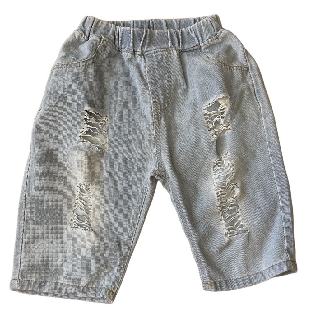 🟢 3/$15 Jean Shorts Distressed Youth Small (8)